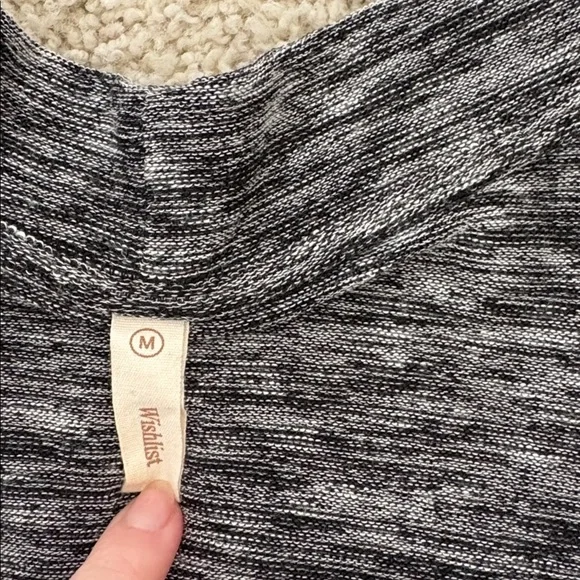Wishlist Charcoal Black Grey Open-Front Cardigan Swester medium - Picture 2 of 5
